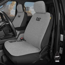 For VW Caterpillar Car Truck Seat Covers for Front Seats Grey Flex Cotton - $44.17