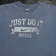 Authentic Nike &quot;Just Do It&quot; Phys Ed. Gray Men&#39;s (L) Loose Vintage GRAPHIC-TEE - £19.79 GBP