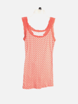 Old Navy Womens Y2K Lace Trim Tank Top Size S Orange White - £14.46 GBP