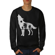 Wellcoda Wolf Forest Animal Tree Mens Sweatshirt - £26.85 GBP+