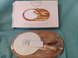NEW Twine Living co Gourmet Wood &amp; Ceramic Cheese Board Charcuterie  - £11.08 GBP