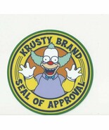 KRUSTY BRAND SEAL OF APPROVAL CLOWN SIMPSONS CARTOON FUNNY GAG STICKER - $75.99 MXN