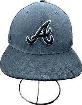 New Era 59Fifty Mens Hat MLB Atlanta Braves &quot;A&quot; Black Fitted Wool Cap 7 1/2 - £14.20 GBP