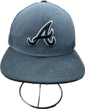 New Era 59Fifty Mens Hat MLB Atlanta Braves &quot;A&quot; Black Fitted Wool Cap 7 1/2 - $17.77