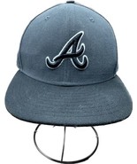New Era 59Fifty Mens Hat MLB Atlanta Braves &quot;A&quot; Black Fitted Wool Cap 7 1/2 - $24.13 CAD