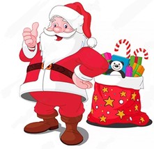 Santa Claus with Toy Bag Metal Cutting Die Card Making Scrapbooking Christmas  - £9.42 GBP