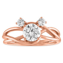 Mickey Mouse Icon Rose Gold Plated by Rebecca Hook Wedding Anniversary Band Ring - £72.16 GBP