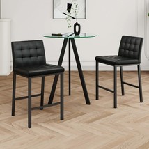 Modern Black Barstool Set of 3 - £268.21 GBP