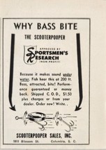 1949 Print Ad The Scooterpooper Fishing Lure Makes Sound Underwater Columbia,SC - £7.03 GBP