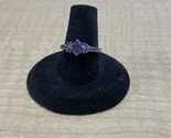 Vintage Sterling Silver Purple Stone Ring Size 7 Estate Jewelry Find KG - $19.80