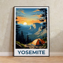 Yosemite Travel Poster, California Wall Art, California Print, Yosemite Poster,  - £14.38 GBP+