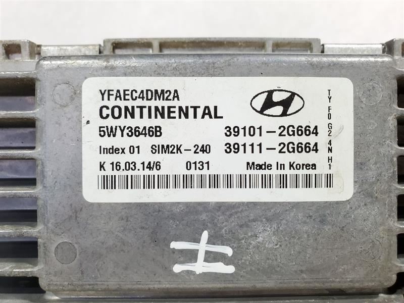 2014 Hyundai Sonata OEM Engine Control Module ECU 2.4L Automatic 39101-2G664 Item image 9
