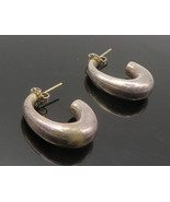 TIFFANY &amp; CO. 925 Sterling Silver - Vintage Dark Tone J-Hoop Earrings - ... - £190.19 GBP