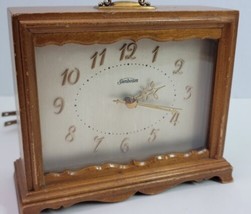 VTG Antique Sunbeam Wooden Electric Clock Model A300 Bedroom Mantle Rare Works! - £30.47 GBP