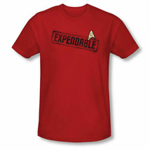 Star Trek The Original Series Security Red Shirt Expendable Logo T-Shirt... - £17.49 GBP