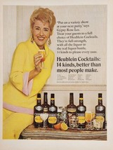 1967 Print Ad Heublein Cocktails 14 Kinds Famous Entertainer Gypsy Rose Lee - £13.30 GBP