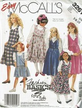McCalls Sewing Pattern 3261 Jumper Dress Girls Size 7-10 - $9.74