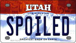 Spoiled Utah Novelty Mini Metal License Plate Tag - $14.95