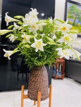 Pottery vase ceramic flower vase handmade in Vietnam H34cms - £104.60 GBP