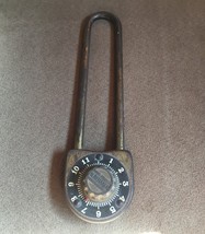 Vintage 40s Slaymaker long combination padlock