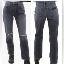 NEW Hudson Womens Thalia Black Denim Distressed Pants Ankle Jeans 24 - £77.77 GBP