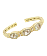 18K GOLD Vintage Bracelet JUDITH RIPKA Rope Effect Diamonds Gemstone Cuf... - €3.534,56 EUR