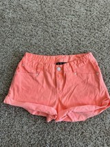 Armani Exchange Neon Orange Bright Chino Shorts Size 0 Flat Front - £7.60 GBP
