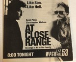 At Close Range Tv Guide Print Ad Sean Penn Christopher Walken TPA12 - $5.93