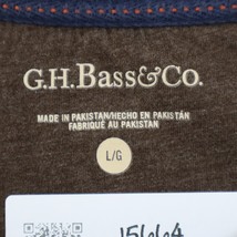 GH Bass and Co Sweater Mens L Brown Long Sleeve Crew Neck Pullover Cardigan - $25.72