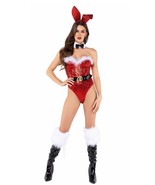 Includes Sequin Corset Romper with Feather Trim  Vinyl Belt with Playboy... - £111.43 GBP