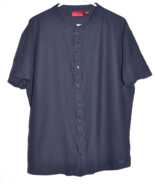 Hugo Boss Crew Neck Button Up Short Sleeve Black - £19.16 GBP