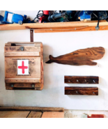Industrial First Aid Cabinet | Vintage Military Ammo Box | Rustic Wall S... - $1,120.36 MXN