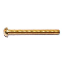 #10-32 x 2&quot; Brass Fine Thread Slotted Round Head Machine Screws (10 pcs.) - £11.19 GBP