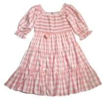 NWT Ivy City Co Mia Midi in Pink White Gingham Plaid Smocked Cotton Dress 3X - £81.33 GBP