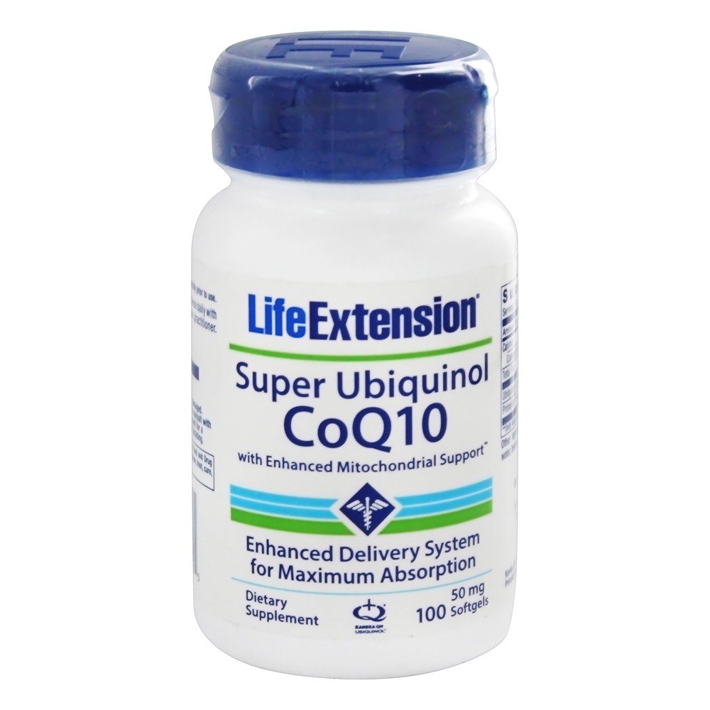 Life Extension Super Ubiquinol CoQ10 with Enhanced Mitochondrial Support 50 mg., - $43.50