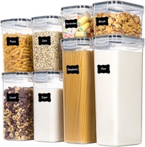 Chefstory Airtight Food Storage Containers With Lids, 8 Pcs, Sugar And C... - $31.99