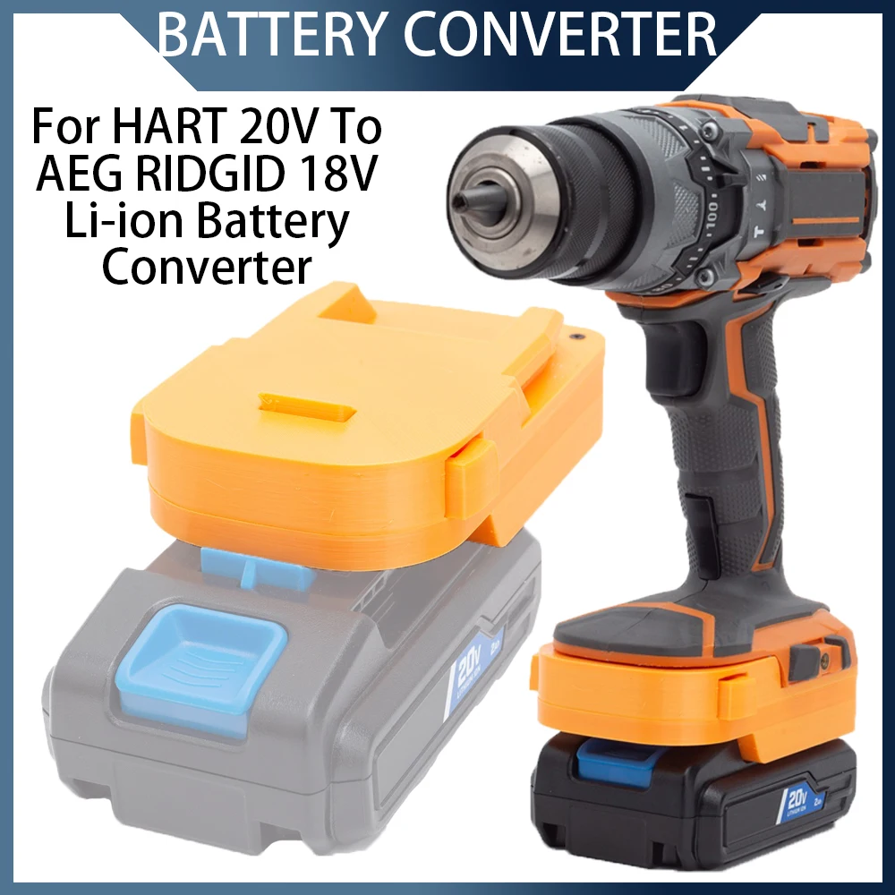 Tools Battery Adapter For HART 20V to AEG RIID 18V Li-ion Battery Converter Comp - £65.86 GBP