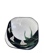 X2 Sango Quadrille Coupe Soup/Cereal Bowl Black Lilies 7-1/2 inch Korea - $49.02 CAD