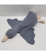 H&amp;M Grey Blue Duck Goose Bird Muslin Baby Plush Toy Crinkle Feet - $828.51 MXN