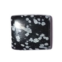 11.10 Carats TCW 100% Natural Beautiful Snowflake Obsidian Cushion Cabochon Gem  - £9.57 GBP