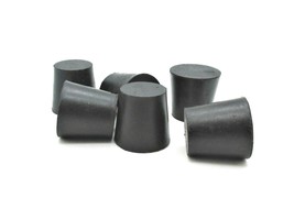 3/4&quot; id Solid Black Rubber Stoppers  3/4&quot; Tapered Plug  Various Package ... - £8.82 GBP+