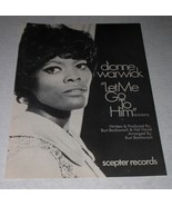 Dionne Warwick Cash Box Magazine Photo Clipping Vintage 1970 Let Me Go T... - $27.42 CAD