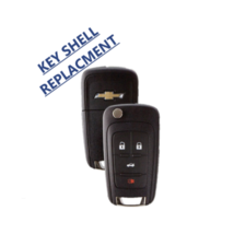 SHELL CASE For Chevrolet Flip Remote Key 2010-2017 4 Buttons Chevy LOGO - $177.29 MXN