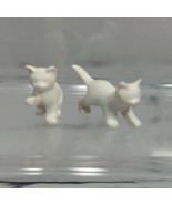 Playmobil Tiny .5&quot; White Kittens Lot of 2 Replacements - £9.34 GBP