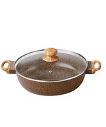 Pioneer Woman ~ BROWN SPECKLE ~ 4 Quart ~ Everyday Pan w/Lid ~ Cast Alum... - €51,17 EUR