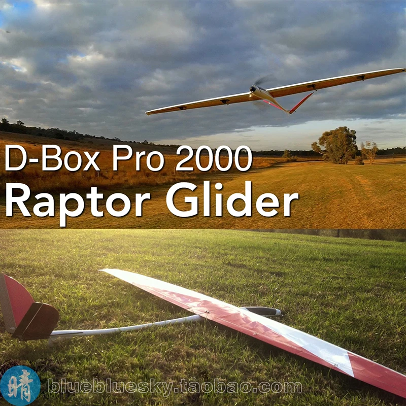 Raptor 2000 Advance Aerobatic Thermal Glider with D-Box Pro Wing &amp; 2 metre wing - £397.55 GBP