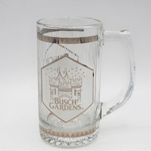 Busch Gardens Souvenir Vintage Frosted Glass Mug Barware - £34.87 GBP