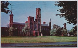 Vintage Postcard Smithsonian Building Washington DC James Renwick 1952 History - $14.45