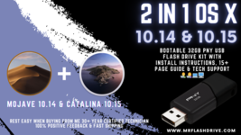 Mac OS X 2 in 1 Bootable USB Flash Drive 32GB Mojave 10.14 And Catalina 10.15 - £25.82 GBP