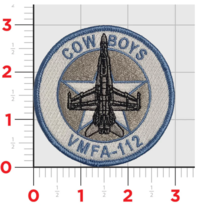 MARINE CORPS VMFA-112 COWBOYS F-18 HOOK &amp; LOOP EMBROIDERED PATCH - $39.99